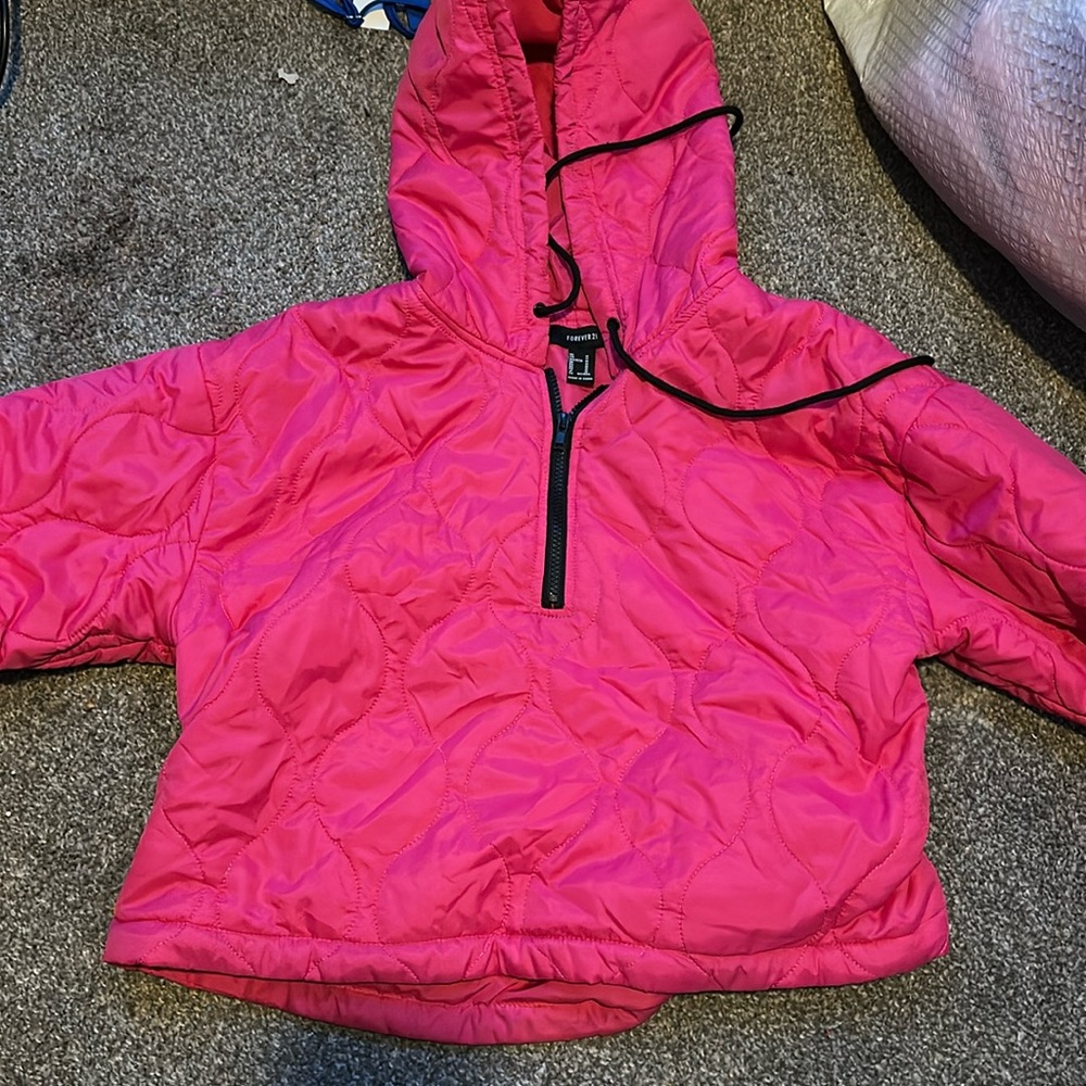 Forever 21 size medium pink crop jacket